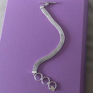 Lori Bonn Tri Strand SS Slide Bracelet